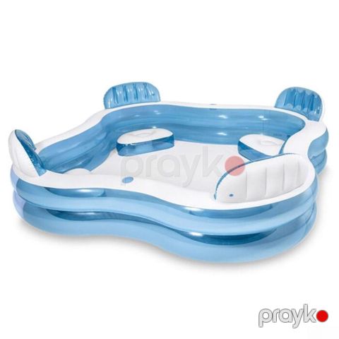 İntex 56475 229cmX229cmX66cm Intex Kreslolu Şişmə Ailə Hovuzu (229 sm — Bakı
