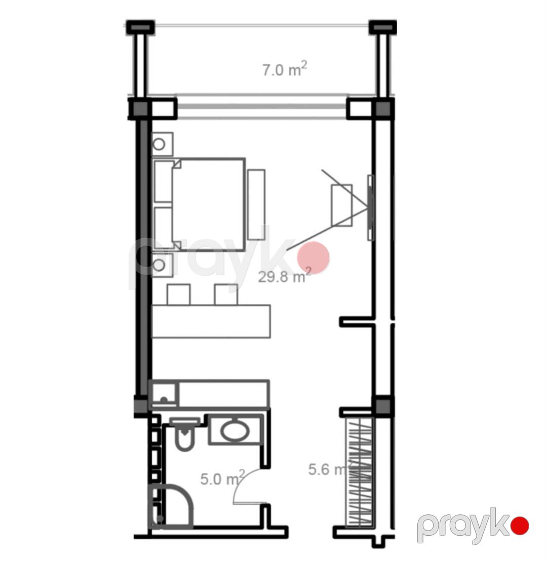 Satılır 1 otaqlı yeni tikili 57.4 m² — Mənzil, Bakı (4)