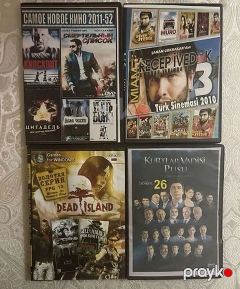 DVD diskləri və PC oyunlarının qarışıq kolleksiyası Paketdə müxtəlif — Bakı