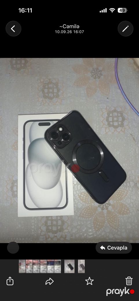 IPhone 15, 128 GB, Qara, Zəmanət, Barmaq izi, Simsiz şarj