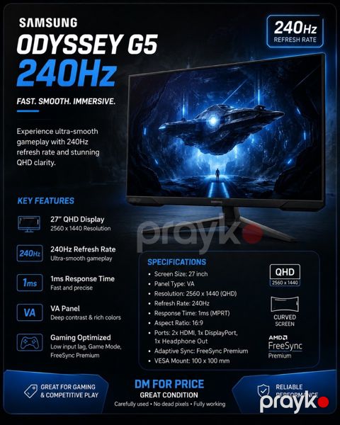 Monitor Samsung Odyssey G5 — Bakı