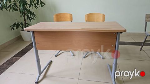 İki nəfərlik məktəb partaları və stulları - Növ: sinif otağı üçün iki — Bakı