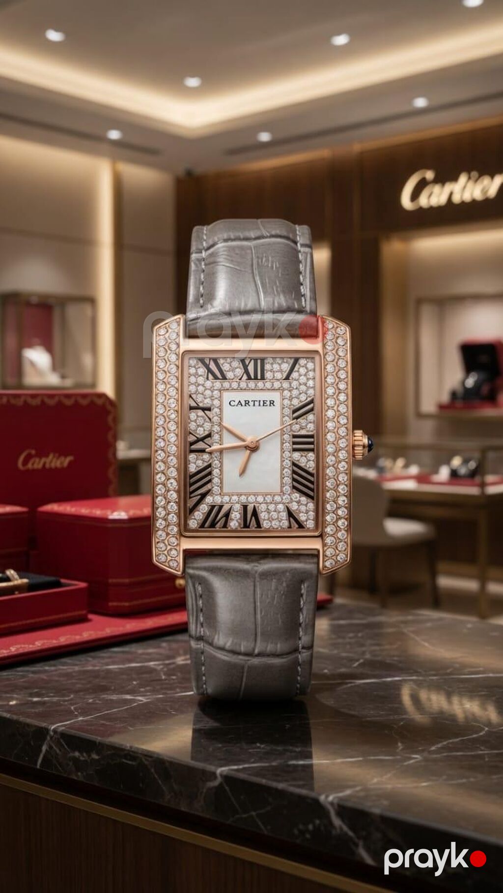 Cartier Tank Americaine – zərif daş-qaşlı saat kolleksiyası - Korpus — Qol saatları, Mehdiabad (4)
