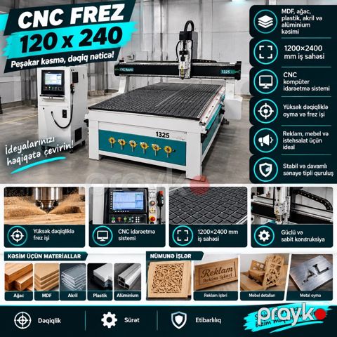 CNC frez 120x240 — Bakı