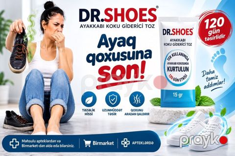 Dr.shoes ayaqqabı qoxu gedirici toz – ayaq qoxusuna son Məhsulun — Bakı