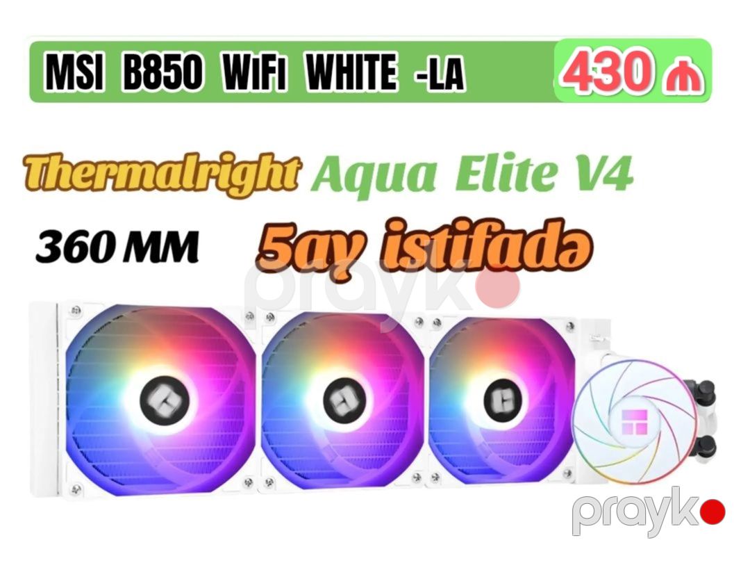 360MM argb White 6400RPM — Kompüterlər və noutbuklar, Bakı (3)