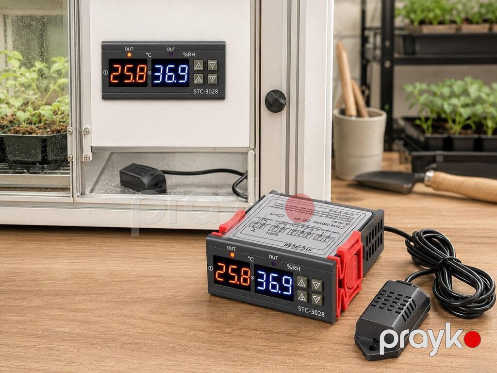 Termotənzimləyici STC-3028/12V STC-3028 modelli temperatur və rütubət — Avtomobil elektrikası, Bakı (2)