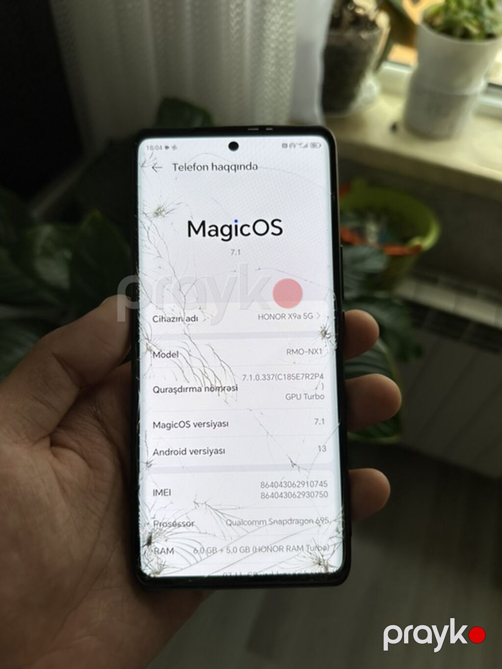 Honor X9a, 128 GB, rəng - Yaşıl, Barmaq izi — Honor, Masazır (3)