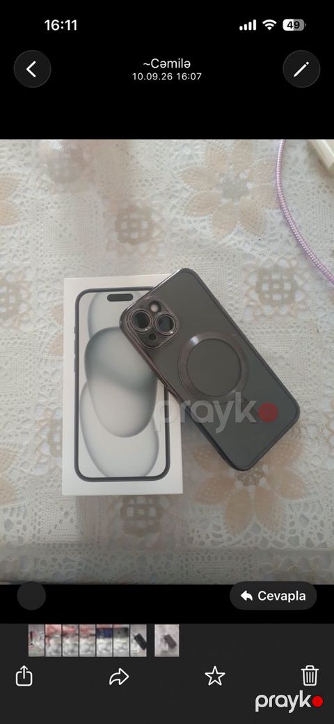 Apple iPhone 15 Black 128GB/6GB — Bakı