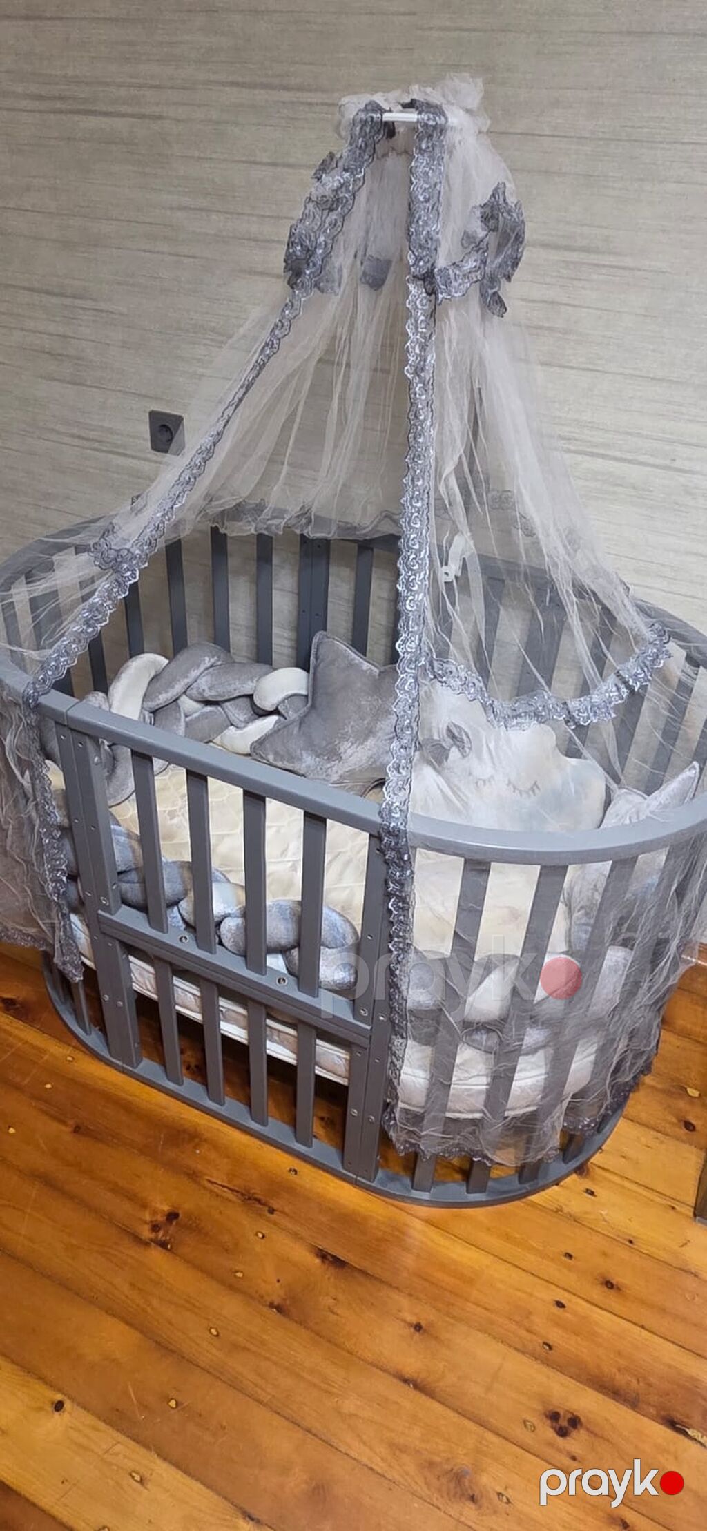 Oğlan və qız üçün, İşlənmiş, Yumru, Beşik, Dəst ilə, Matras ilə, Yellənmə mexanizmsiz — Bəşikləri, Bakı (3)