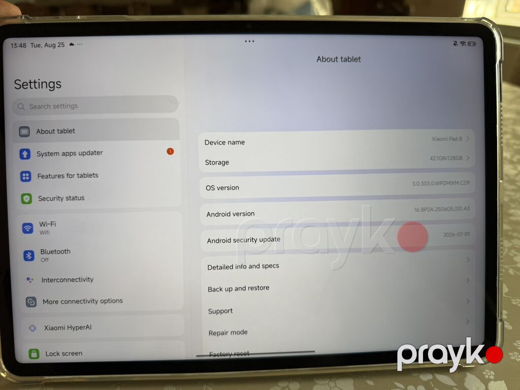 Xiaomi pad 8 planşet - Model: 25097RP43G (etiket üzərində — Xiaomi, Bakı (7)