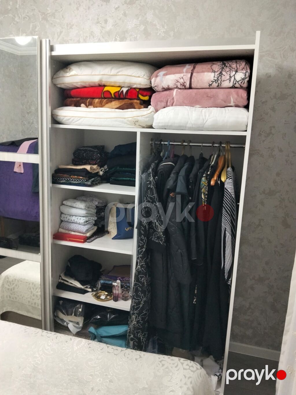 İşlənmiş, 2 qapılı, Güzgülü, Boz, Kupe, Düz dolab — Şkaflar, Bakı (3)