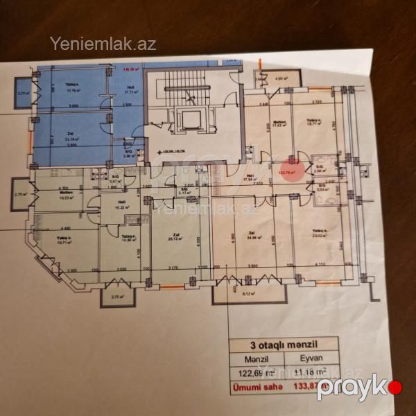 Satılır 3 otaqlı Bina evi menzil (Yeni tikili), 146.5 m², Xətai rayonu — Mənzil, Bakı (8)