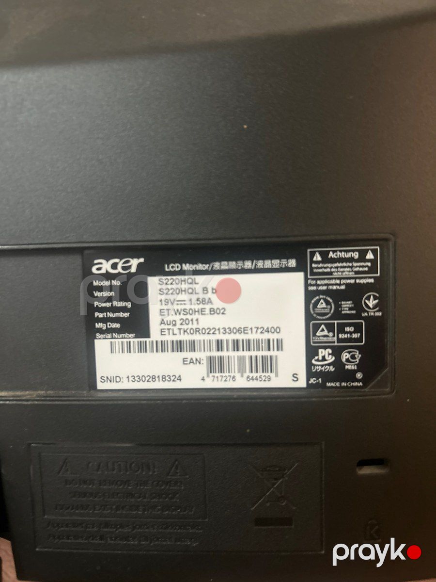 Monitor Acer — Kompüterlər və noutbuklar, Bakı (3)