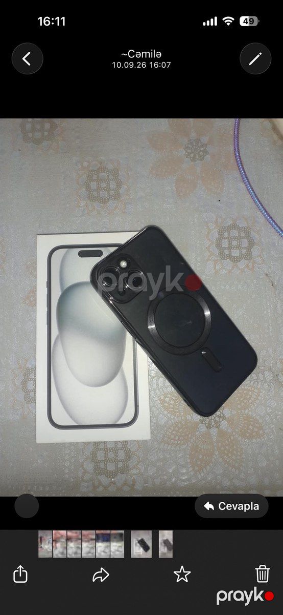 Apple iPhone 15 Black 128GB/6GB — Smartfonlar, Bakı (2)