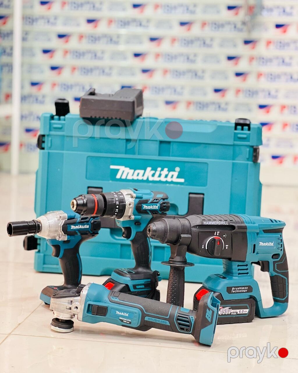 Makita 18V Brushless Akkumulyatorlu Alətlər Dəsti Tərkib: - Zərbəli — Müxtəlif alət dəstləri, Digah (2)