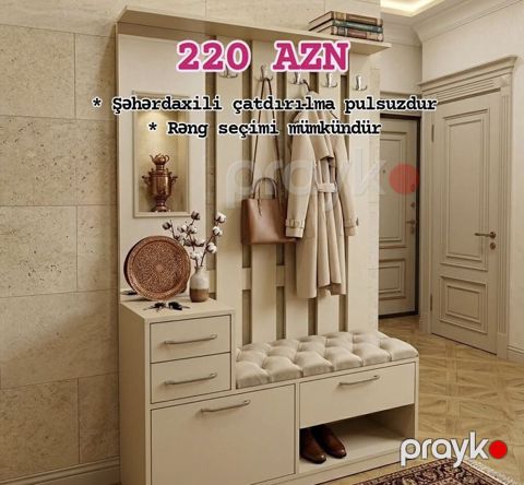 Dəhliz üçün çoxfunksiyalı giriş mebeli dəsti - Qiymət: 220 AZN — Bakı