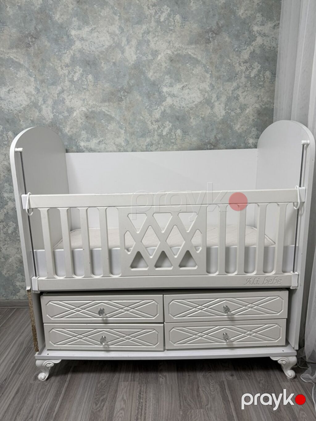 Ali Bebe uşaq beşiyi və döşək - Brend/model: Ali Bebe - Rəng: ağ — Bəşikləri, Sumqayıt (6)