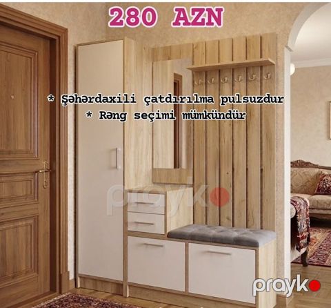 Dəhliz üçün çoxfunksiyalı giriş mebeli dəsti - Qiymət: 280 AZN — Bakı