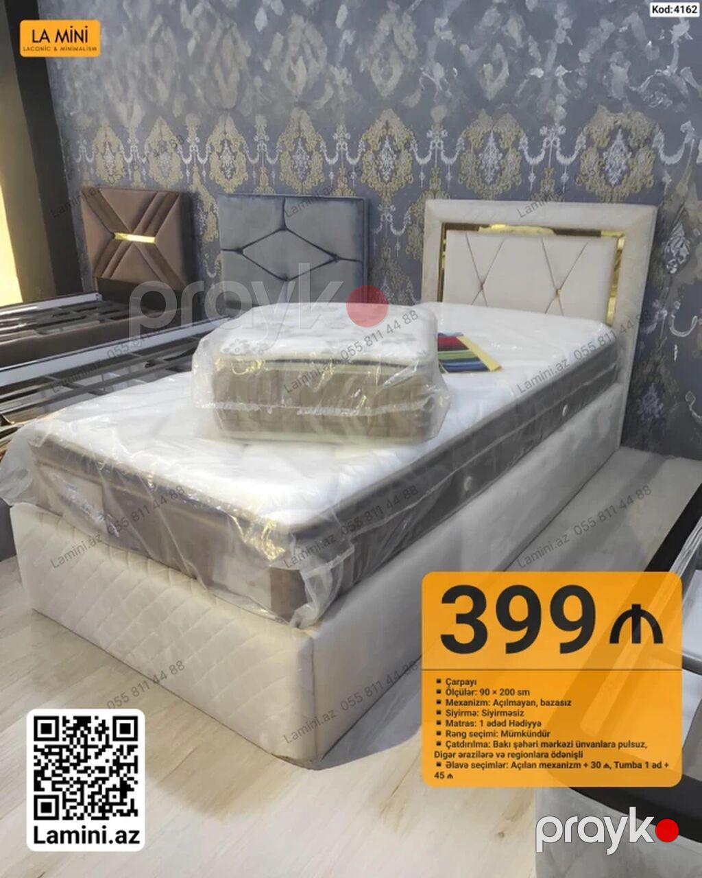 Məhsul: Tək nəfərlik çarpayı (La Mini) Xüsusiyyətlər: - Ölçü: 90 — Yataqlar, Bakı (2)