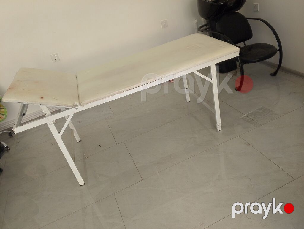 Katlanan masaj/estetik məbədi - Ağ rəngli metal konstruksiya, sabit — Salon mebeli, Bakı (2)