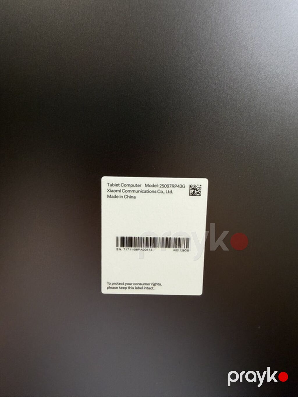 Xiaomi pad 8 planşet - Model: 25097RP43G (etiket üzərində — Xiaomi, Bakı (4)