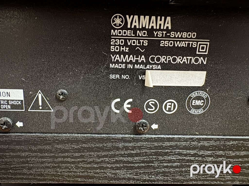 Yamaha YST-SW800 aktiv sabvufer Texniki xüsusiyyətləri: Marka — Avtomobil akustikası, Xırdalan (5)