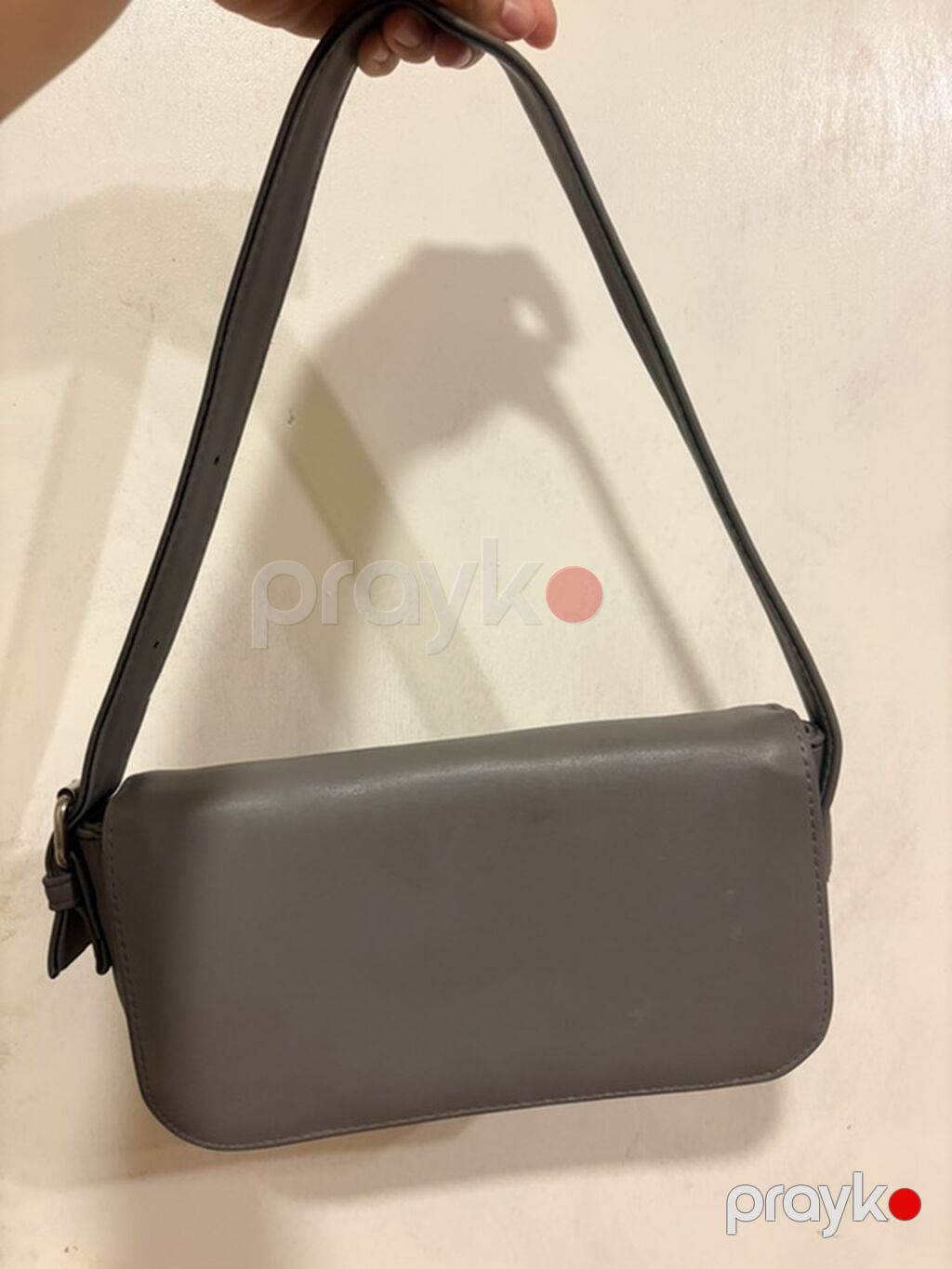Qadın üçün çiyin çantası – boz rəng - Minimalist, dikdörtqan formalı — Çantalar, çamadanlar, cüzdanlar, Ucar (2)