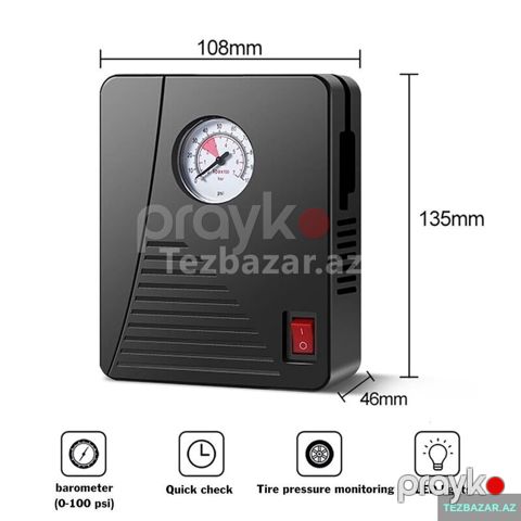 Avtomobil üçün Təkər Nasosu 12 Vatt — Bakı