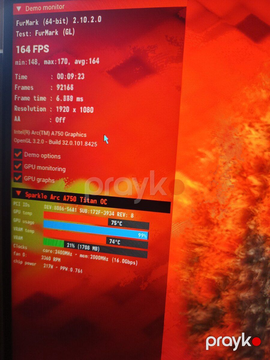 Sparkle Tıtan OC Intel Arc A750 8GB GDDR6 — Kompüterlər və noutbuklar, Lənkəran (2)
