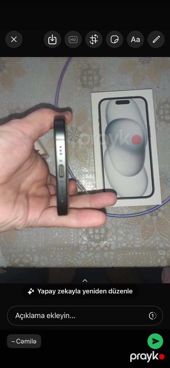 Apple iPhone 15 Black 128GB/6GB — Smartfonlar, Bakı (7)