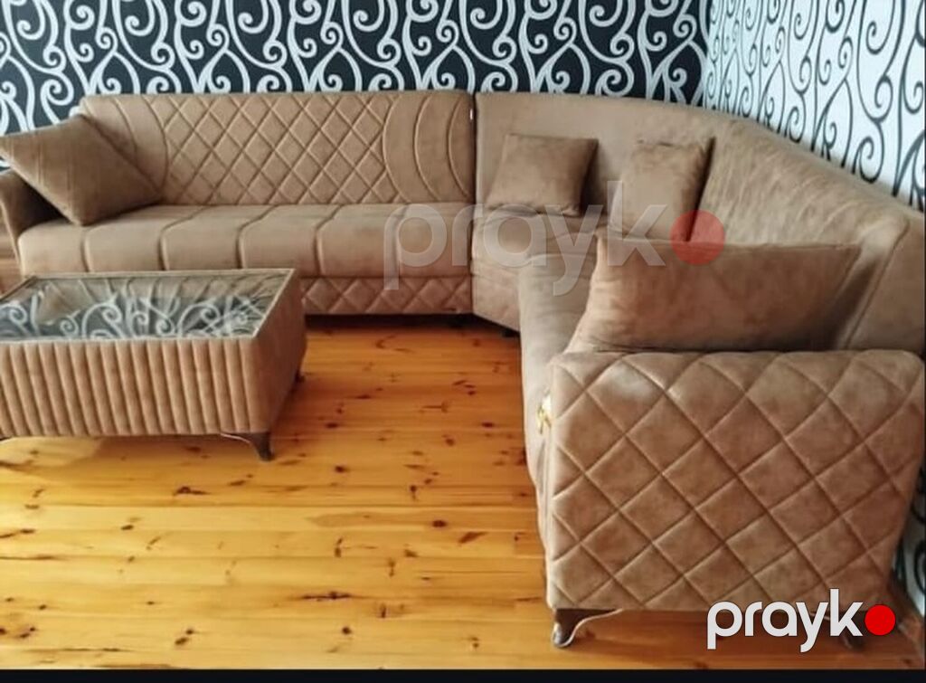 İşlənmiş, Künc divan, Qonaq otağı üçün, Açılmayan, Türkiyə — Yumşaq mobilya dəstləri, Bakı (3)