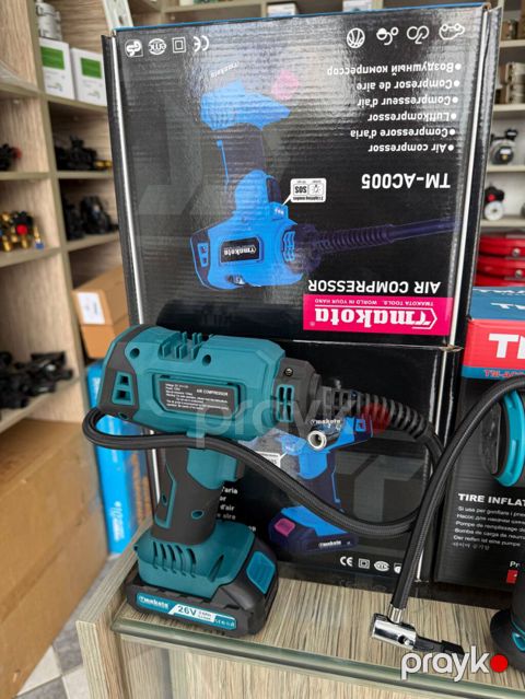 Tamkota TM-AC005 simsiz hava kompressoru - 26V Li-ion akkumulyatorla — Bakı