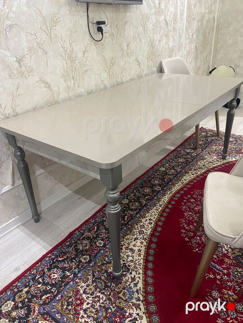 Yemək otağı üçün dizayn kreslosu - Rəng: açıq bej/krem - Material — Kreslolar, Bakı (7)