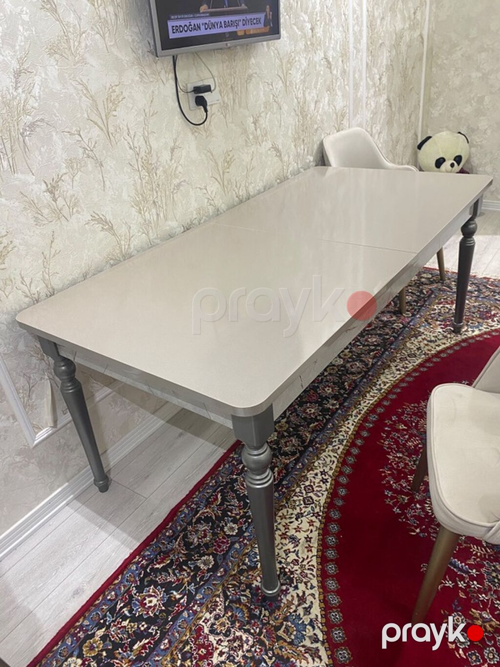 Yemək otağı üçün dizayn kreslosu - Rəng: açıq bej/krem - Material — Kreslolar, Bakı (6)