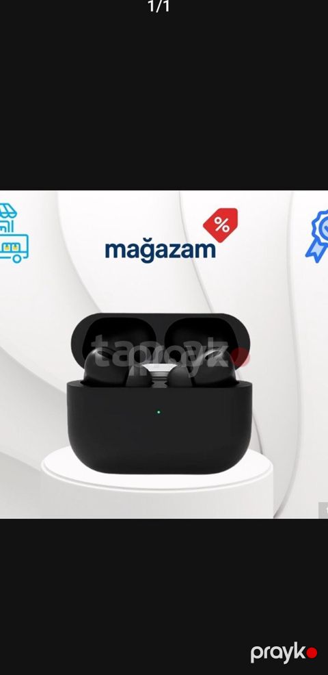 Bluetooth simsiz qulaqcıq – kompakt şarj qutusu ilə - Rəng: qara — Bakı