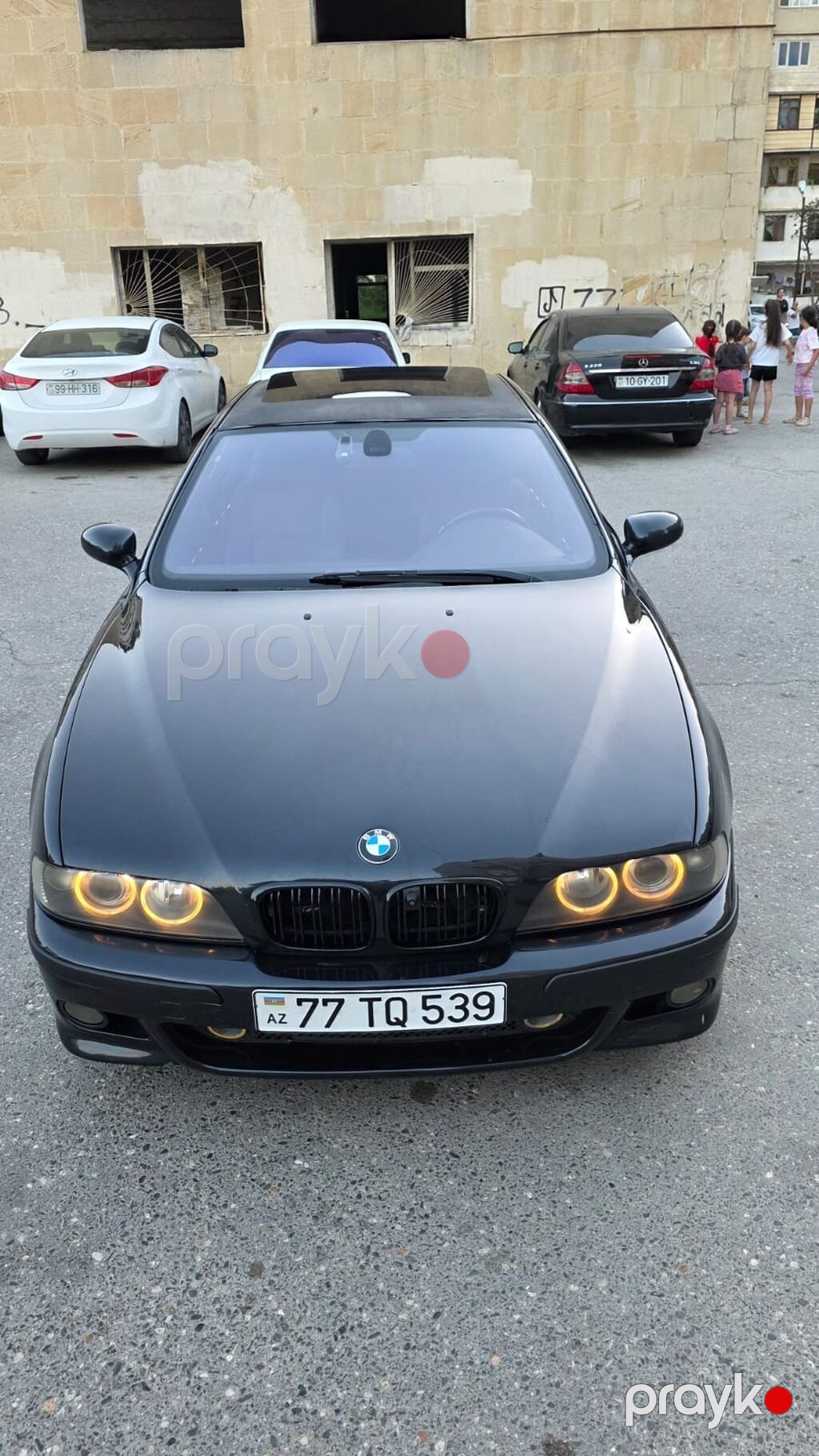 BMW 5 Series E39 sedan – qara rəng, M‑paket üslublu eksteryer — Avtomobillər, Bakı (6)