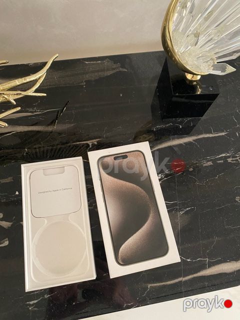 Apple iPhone 15 Pro Natural Titanium 256GB/8GB qutusu — Bakı