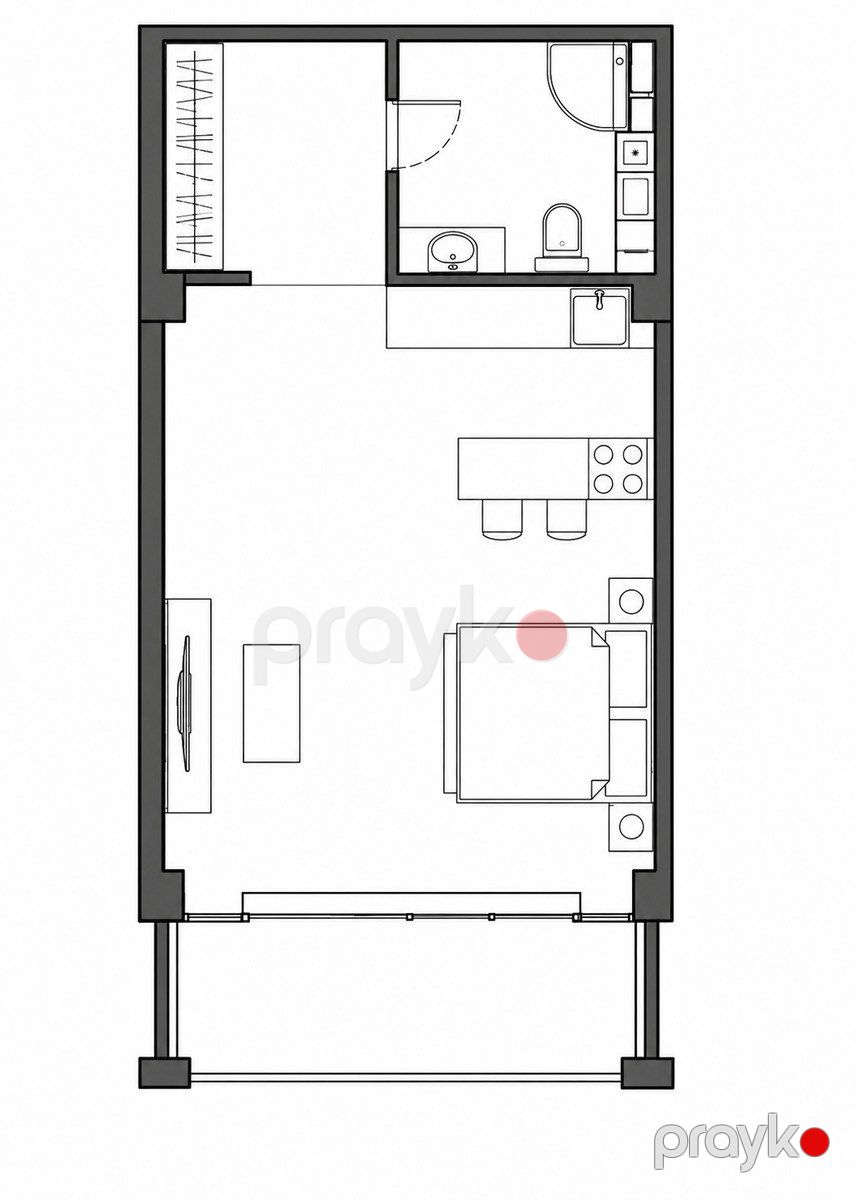 Satılır 1 otaqlı yeni tikili 57.8 m² — Mənzil, Bakı (5)