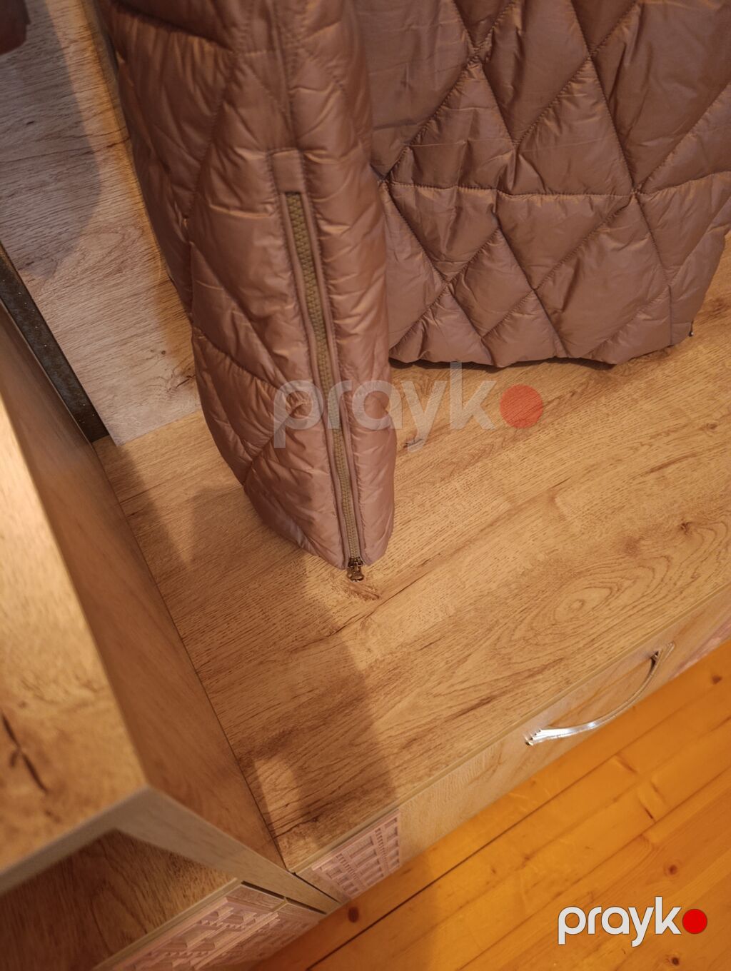 Qadınlar üçün uzun puffer palto – qəhvəyi/karamel rəngi — Palto, Sumqayıt (4)
