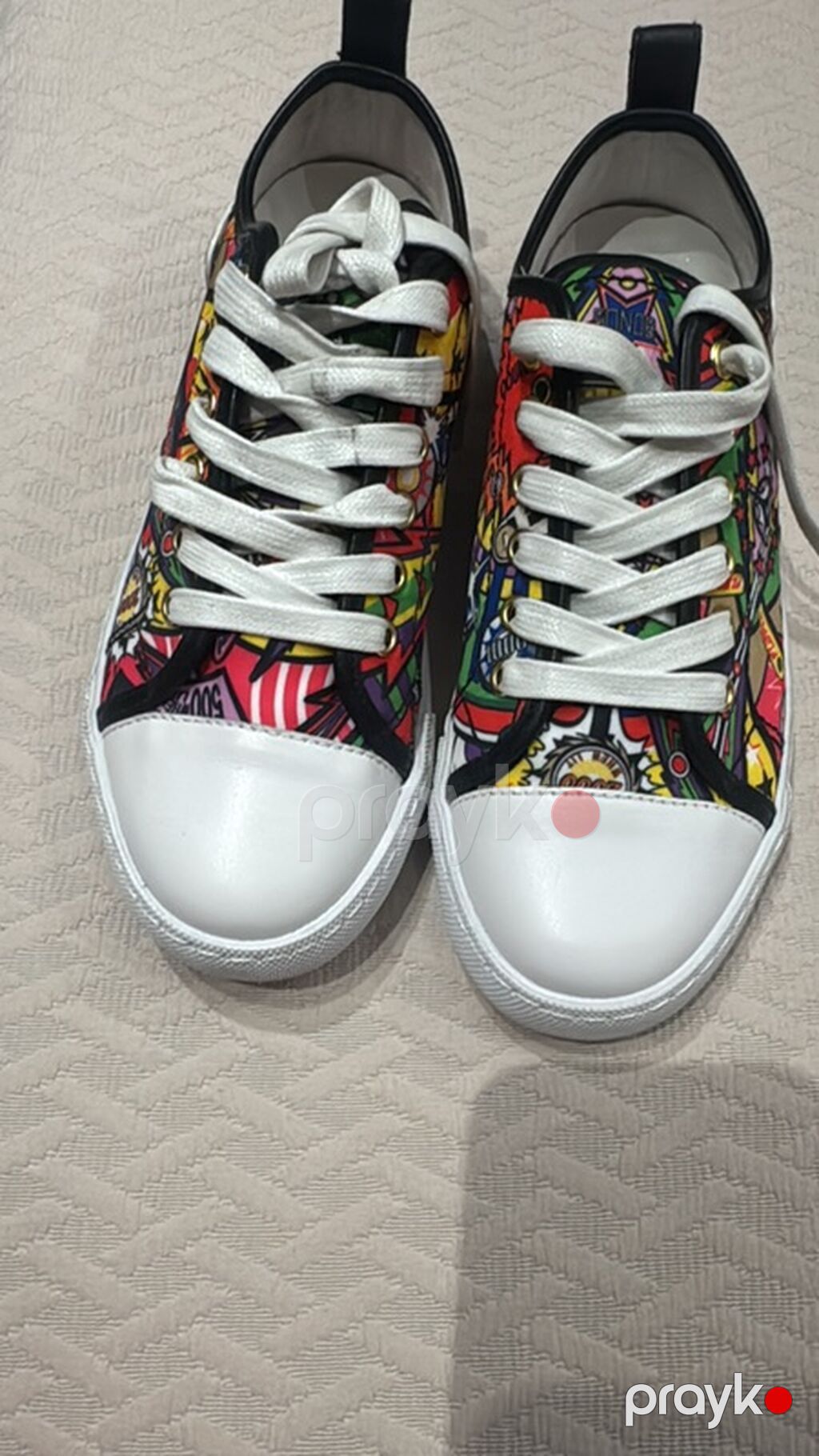Moschino üslubunda parlaq printli unisex krossovkalar - Ölçü: EU 38 — Mokasin, Bakı (4)
