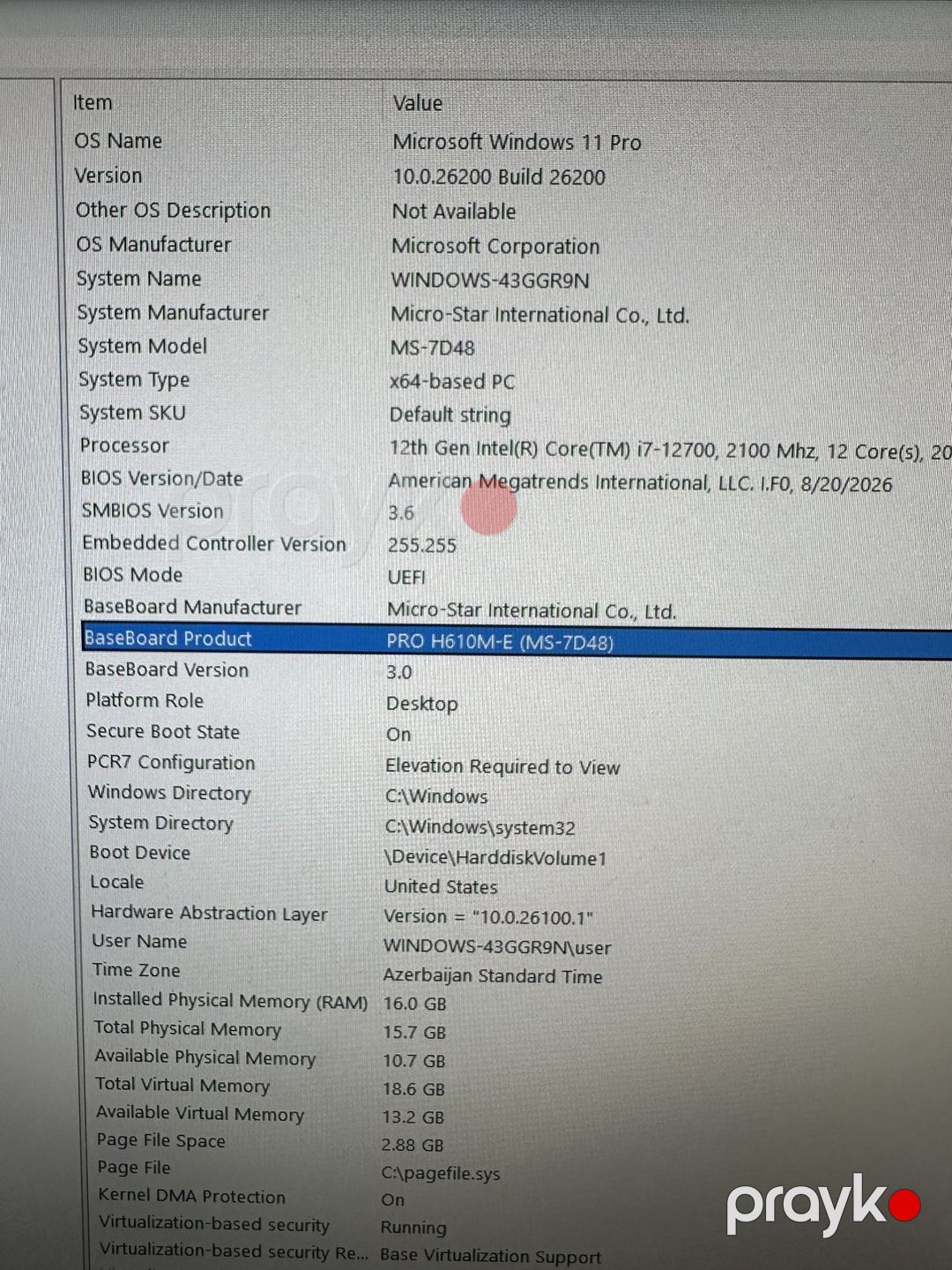 Gaming PC i7-12700 / RTX 4060 8GB / 16GB DDR5 / 1TB NVMe — Masaüstü kompüterlər, Bakı (8)