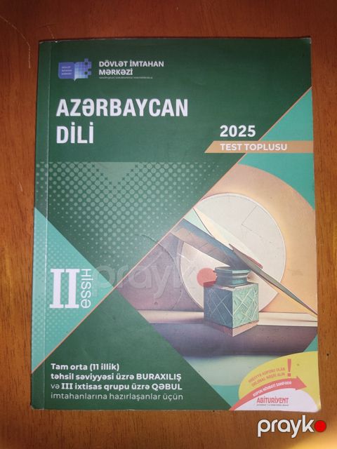 Test toplusu Azərbaycan dili 2025 2-ci hissə — Gəncə