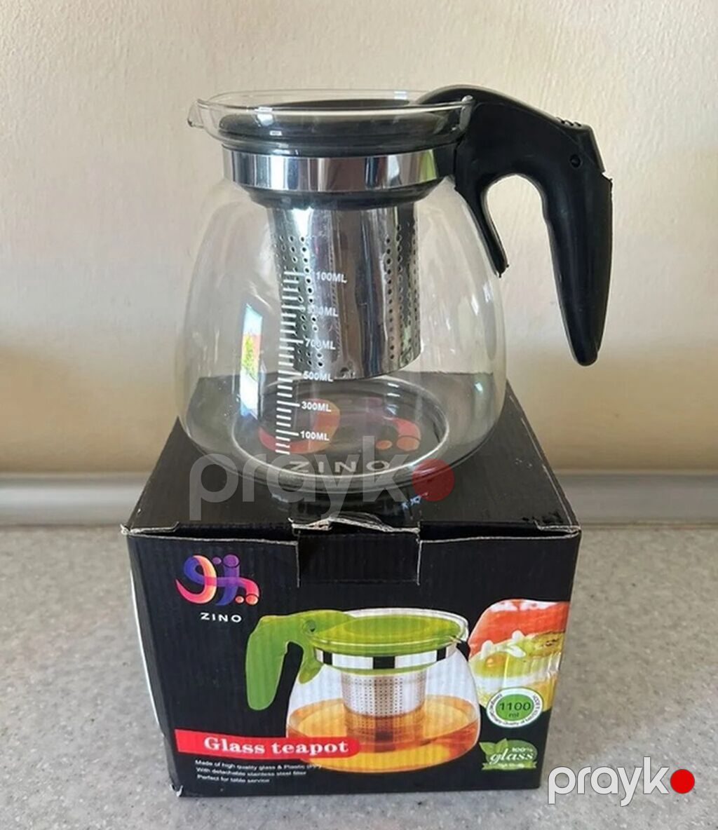 Şüşə çaydan – Zıno Glass Teapot - Həcm: 1100 ml (korpusa həcm — Mangal və aksesuarları, Bakı (2)