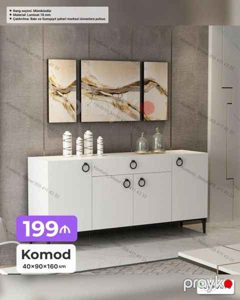 Komod – 40×90×160 sm - Rəng seçimi: mümkündür - Material: 18 mm — Bakı