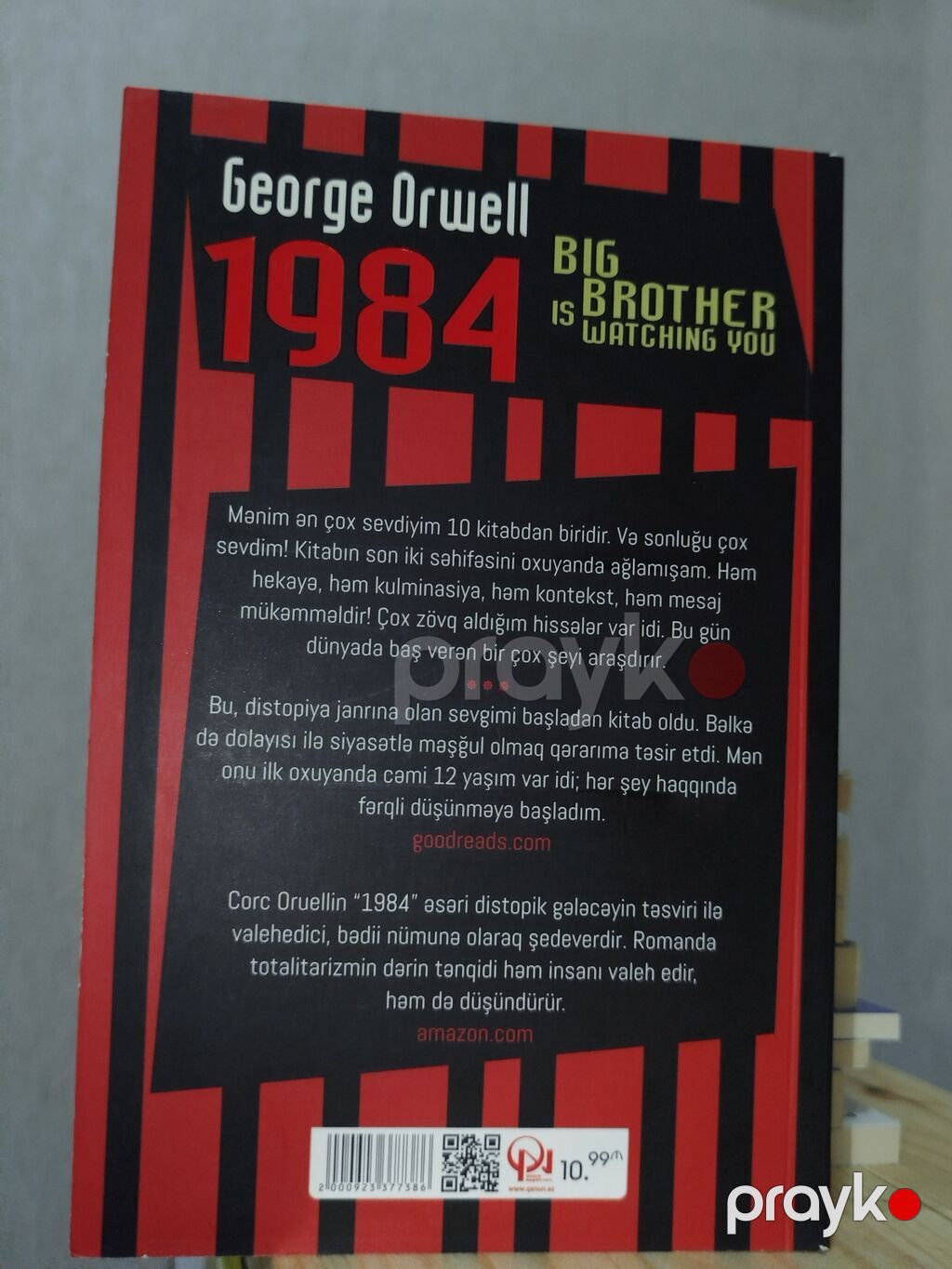Məhsul: “1984” – Corc Oruell (George Orwell) Dil: Azərbaycan dili — Kitablar, Xırdalan (2)