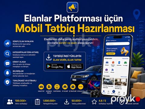 Elanlar üçün Mobil tətbiq hazırlanması — Bakı