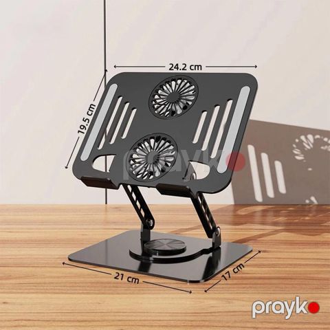 Kompyuter stendi Fanlı Metal Noutbuk Altlığı – Soyuducu Sistemli — Bakı