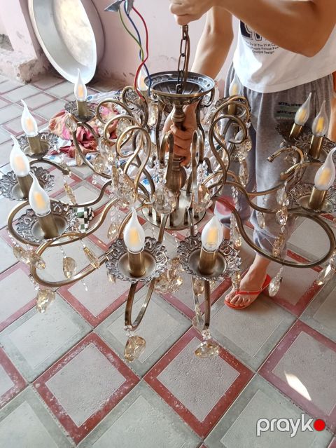 Çılçıraq, 10 və daha çox lampa, Metal — Pirəkəşkül