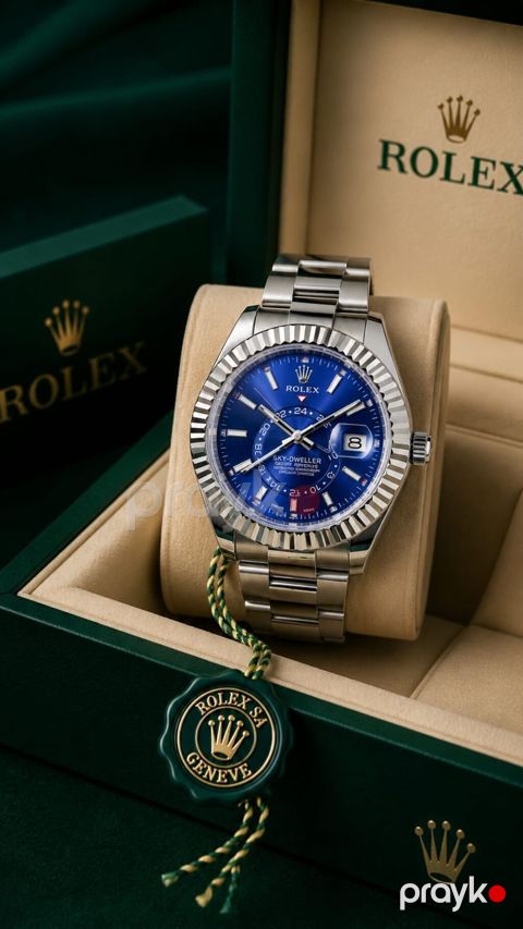 Rolex Sky-Dweller – mavi siferblatlı lüks kişi qol saatı - Model — Mehdiabad